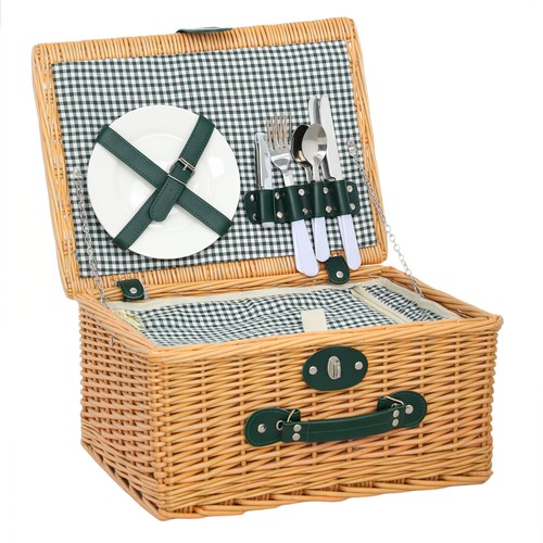 Picknickkorb aus weidenholz - aus,