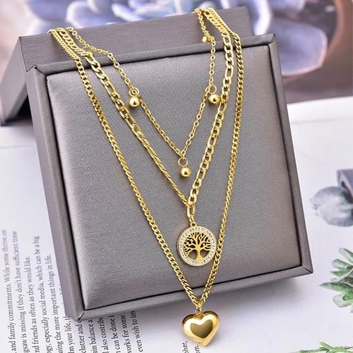 Halskette edelstahl gold - halskette,