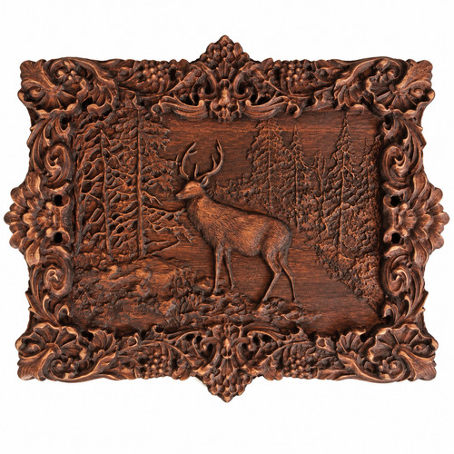 Jagd wandbild holz geschnitzt - jagd,