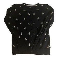 Tommy Hilfiger Pullover Damen S P Blau Cardigan Anker Y2K