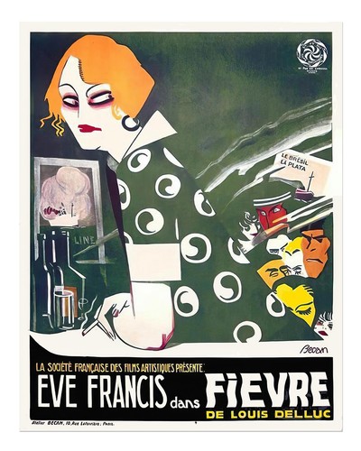 Vintage art deco filmplakat - vintage,
