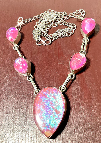 Pink 3fach opal edelstein - opal,