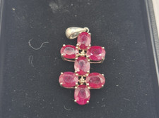 Rubin-Silberanhänger 925er +