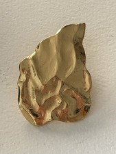 YSL Gold Organic Blatt Pin