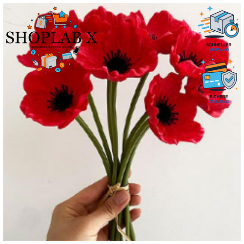 Künstliche mohnblumen rot - künstliche,