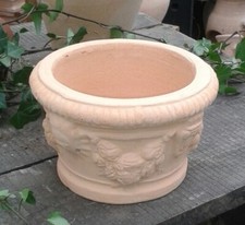 Blumentopf ø 18 cm Terracotta Garten Terrakotta Deko Schale Blumenkübel Übertopf