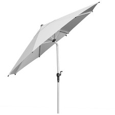 anndora Sonnenschirm Gartenschirm 350 cm mit Kurbel Silber Grau knickbar B-Ware