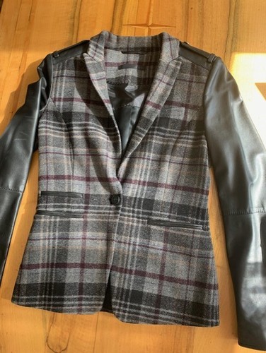 Lederblazer mit flanell - lederblazer,