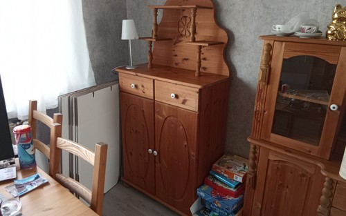 Vertiko vitrine schrank kiefer - vertiko/vitrine/schrank,
