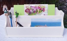 IKEA / weißer Schreibtischaufsatz / Organizer / Briefablage / Dokumentenablage