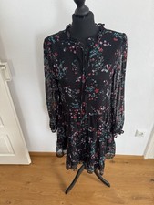 Clockhouse Damenkleid Schwarz mit Blumen Gr. 36