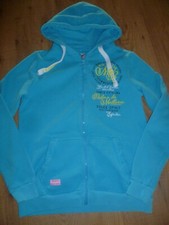 schöne Damen Sweat- Outdoor- Jacke mit Kapuze Hoodie blau Gr. L 40 von SOCCX TOP