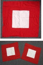 1 Paar original NVA DDR Volksmarine Winkflagge Winkfahne f. Signäler Signalgast