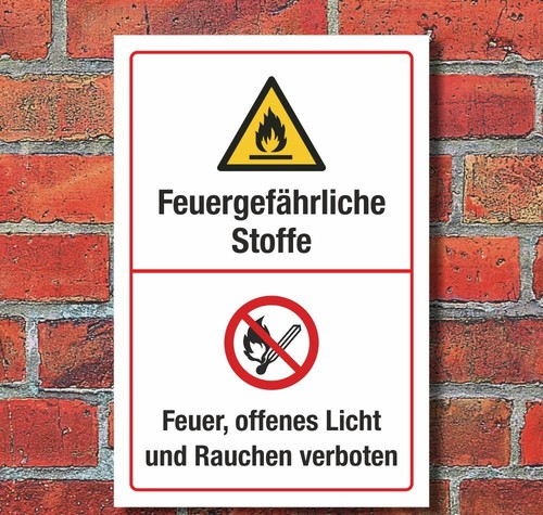 Schild feuergefährliche - schild,