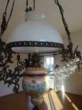 Antike Petroleum Deckenlampe