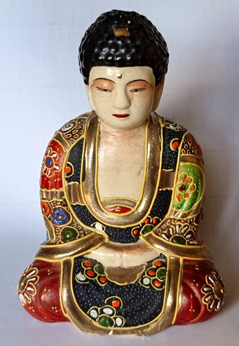 Satsuma keramikfigur buddha - keramikfigur,