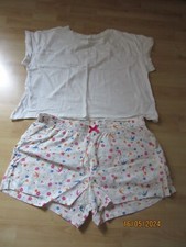 2tlg kurzer Damen Schlafanzug Farben: mehrfarbig 97% BW 3%Elastan Größe: M