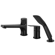 schwarze 3-Loch Armatur