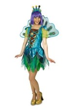 Pfau Pfauen Kostüm Kleid Paradies Vogel Tier Pfauenkostüm Maske Flügel Haarreif