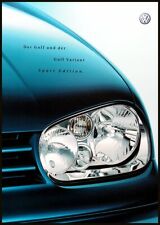 VW Golf 4 Prospekt,9.2000, Golf und Golf Variant Sport Edition