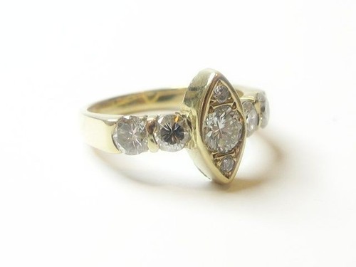 Navette ring gold 585 - navette,