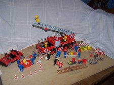 Playmobil Feuerwehr Leiterwagen 3781 (1739), Sprungtuch 3403 Vintage
