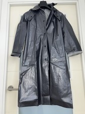 Rarität Regenmantel Retro Lackmantel PVC Regenjacke Vintage 70/80er Frankreich