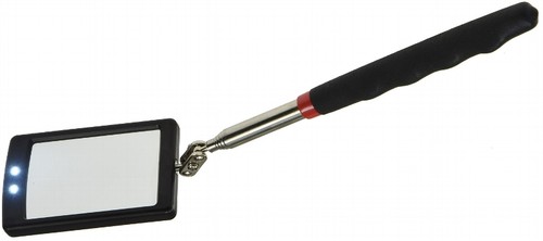 Teleskop spiegel 65x40 mit led - spiegel,