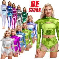 Damen Glänzender Metallischer