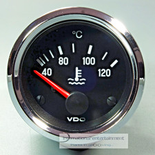 VDO ZUSATZ INSTRUMENT  KÜHLWASSER  120°  12V  52mm *CHROME EDITION*  Gauge Water