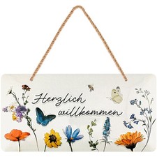 Retro blechschild herzlich - retro,