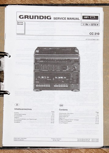 Grundig cc210 original - grundig,