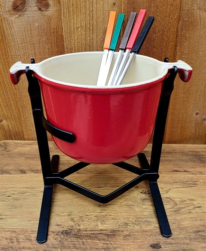Creuset vintage fondue set - le,