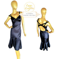 ZAC POSEN DRESS by Wolford XS X Small black schwarz Glanz Kleid Designer 