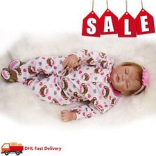 22in Reborn Baby Mädchen Neugeborene Puppe süßes echt weich Otard Puppen DEL