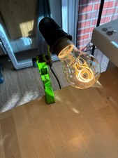 70er Jahre  Lampe grün Klemmleuchte Tischlampe Vintage