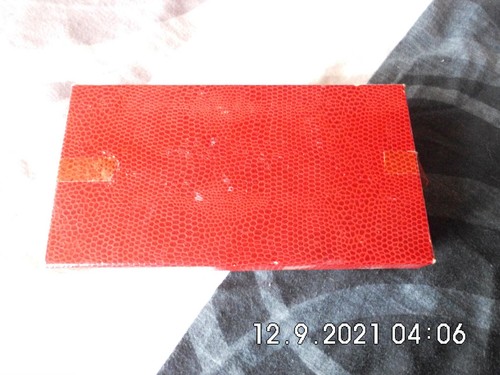 Alter besteckkasten in rot - besteckkasten,