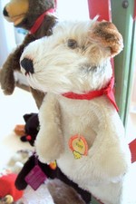 Steiff Handpuppe FOXY  TERRIER HUND 0317,00 Schild Teddykopf im Ring 1959 - 1971