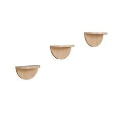 Wandregal Altona 943 3er-Set Wandkonsole halbrund HTI-Line