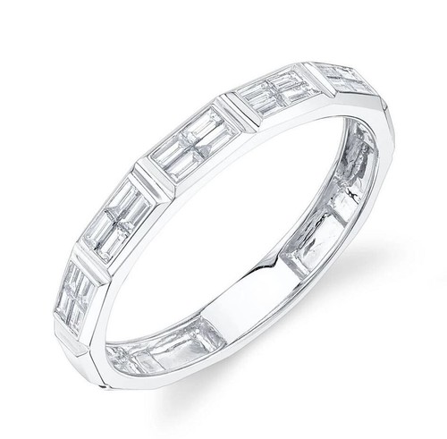 14k weißgold baguette - baguette, diamant