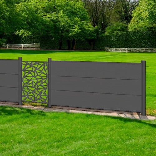 Wpc vorgartenzaun anthrazit - wpc, xl