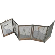 Kamin Funkenschutz antik Messing alt Funkenschutzgitter 150x50cm