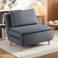 HOMCOM 3-in-1 Schlafsessel mit Bett-Funktion, verstellbare Rückenlehne