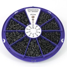 Torx Schrauben selbstschneidende Schrauben Sortiment Set 670 tlg