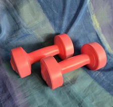 2 Hanteln mit je 1,5 kg, rosa pink, gebraucht, von Dumbbell