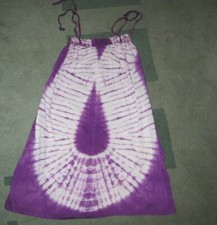 Sommerkleid StrandKleid maxirock batik weiß bunt flieder lila 42-44 L