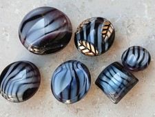 Konvolut Glasknöpfe Moonglow