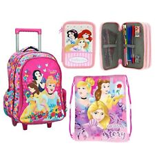 Prinzessinnen Rucksack Set Trolley groß Etui 3zip Grundschule Mädchen
