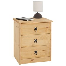 Nachttisch Nachtkommode für Boxspringbett aus Kiefer mit Schubladen Landhausstil