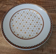 4 Kuchenteller  Durchm. 19,5 cm  Fürstenberg Weihnachten Sterne 